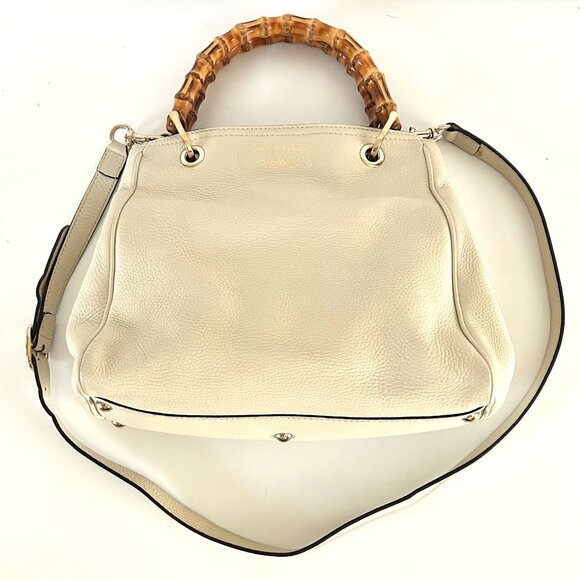 CLEARANCE!  Vintage Small Convertible Bamboo Shoulder Bag - Picture 1 of 16